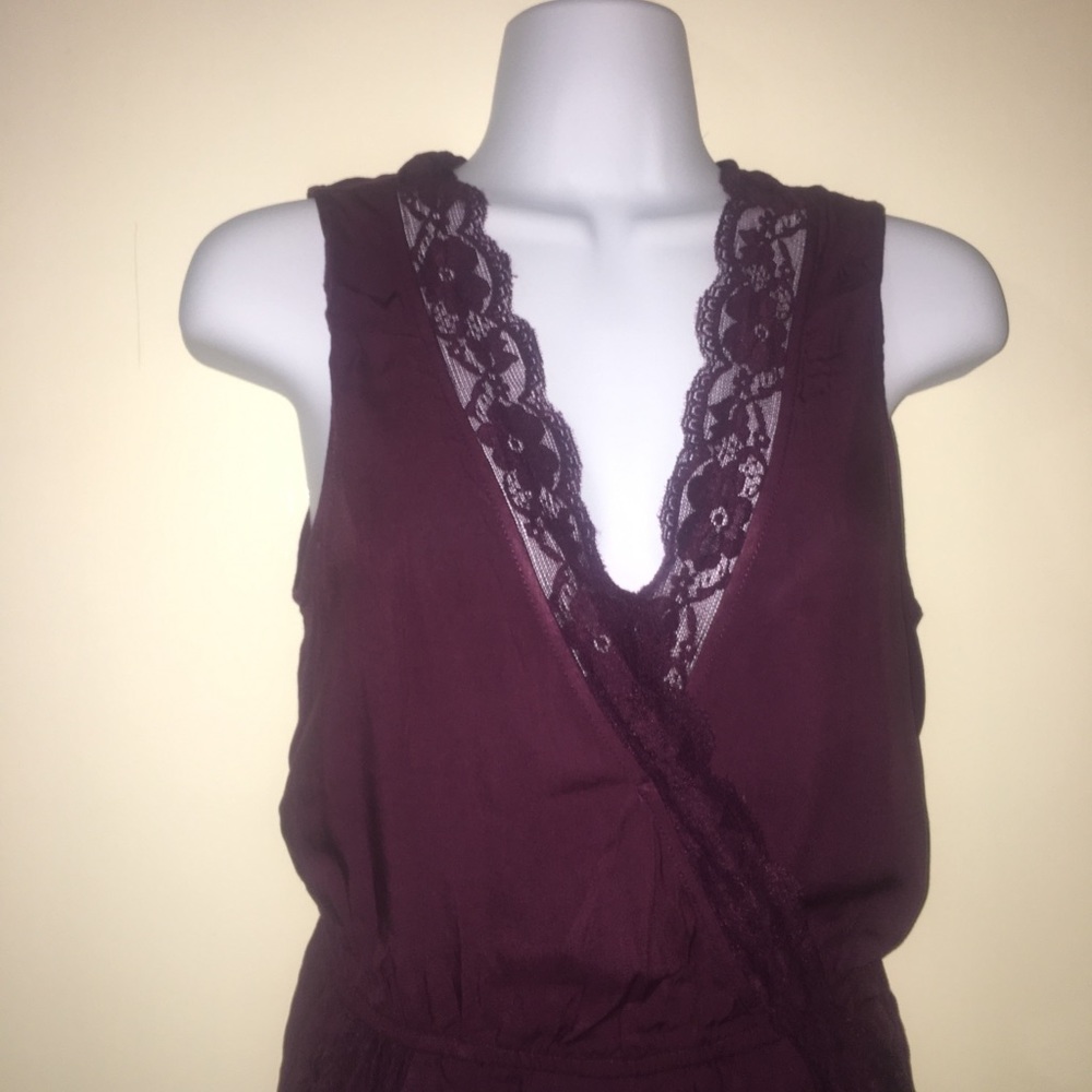 Burgundy Capri Romper